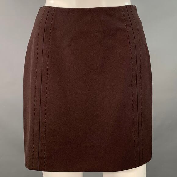 FUTURE OZBEK Size 6 Brown Rayon Blend Single Breasted Blazer Mini Skirt Set - Picture 4 of 16